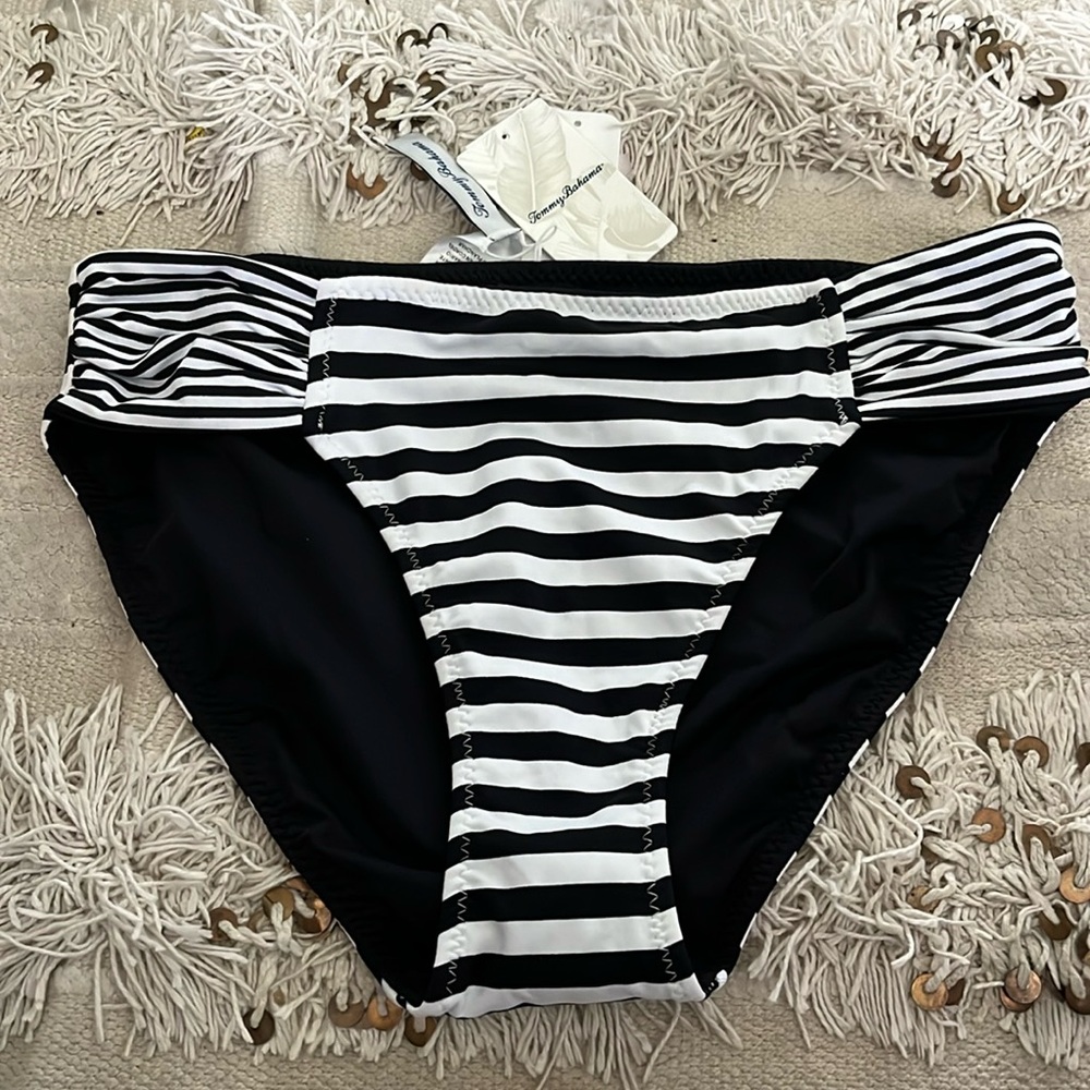 NWT Tommy Bahama black & white bikini bottom